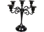Inf Elegante Candelabro In Lega Di Zinco Stile Europeo Per Decorazioni Romantiche Nero