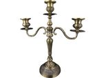 Inf Elegante Candelabro Stile Europeo - Portacandele Vintage A Tre Bracci Bronzo
