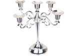 Inf Elegante Candelabro In Lega Di Zinco Stile Europeo Per Decorazioni Romantiche D'argento