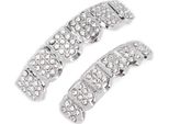 Denti Hip Hop Placcati In Oro Alla Moda Set Di Denti In Lega Unisex Rapper Costume Denti Accessoriargento
