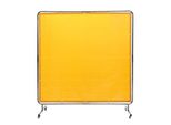 Tenda Per Saldatura 1,8 X 1,8 M - Schermo Per Saldatura In Vinile Ignifugo - 4 Rotelle Girevoli - Protezione Uv A 6 Livelli - Coperta Per Saldatura - Giallo
