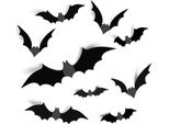 Pipistrelli Decorazione Murale 88PCS Decorazione Di Halloween Pipistrelli Realistici Pvc 3D Nero Spaventoso Pipistrello Adesivi Murali Per Inquietante Casa Decorazioni Festa Di Halloween Decorazioni Murali Fai Da Te Bagno Decorazione Interna Di Halloween 4 Dimensioni