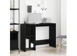 Maison Exclusive - Scrivania Con Scaffale Effetto Rovere Nero 102,5 X 35 X 75 Cm