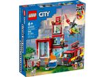 Lego 60320 Stazione Dei Pompieri, Stazione Dei Pompieri Giocattolo Per Bambini Dai 6 Anni In Su Con Garage, Autopompa Ed Elicottero, Stazione Dei Pompieri Giocattolo Per Bambini E Bambine