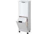 Carrello Da Cucina Kesper Con 2 Cestini Per Rifiuti - Cestino Per Rifiuti - 2 Scomparti Pieghevoli - Bianco - - 2 Ruote Bloccabili - 36 X 24 X 94 Cm - Separazione Dei Rifiuti - 2553013