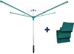 Stendibiancheria Leifheit 82008 Linomatic 600 Deluxe Cover, Per Bucato, Da Giardino, Per Esterni, Con Copertura Protettiva