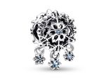 Pandora 792367C01 Charm Ladies Icy Snowflake Cristalli Blu Argento Sterling