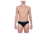 Slip Uomo Bikkembergs Confezione 2 Pezzi Elastico A Vista Cotone Elasticizzato Underwear Articolo BKK1USP02BI Bipack Briefs, Black, M - Eu M - Us S - Fr 3, Cotone 95%,Spandex 5%