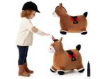 Animali Gonfiabili Sun Baby Da 1 Anno Con Pompa Giocattolo Gonfiabile In Gomma Di Alta Qualità E Resistente Peluche Marrone Pony