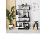 Decortie Karmato Libreria Moderna Espositore Effetto Marmo Nero 96 X 26 X 169 Cm