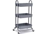 Carrello Portaoggetti Kingrack, Carrello Rotante A 3 Livelli, Organizzatore Multifunzionale, Carrello Organizzatore Con Maniglie, Carrello Di Servizio