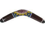 Boomerang 40Cm - Legno Dipinto A Mano Per Esterni E Decorazioni