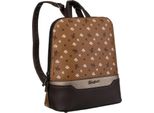 David Jones | Elegante Zaino Da Donna, In Ecopelle, Marrone Chiaro, 24X26,5X11,5 Cm