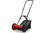 Rasaerba A Cilindro Costway, Rasaerba Manuale Con Larghezza Di Taglio Di 30 Cm, Raccoglierba Da 18,5 L E Regolazione Dell'altezza Di Taglio Da 15 A 40 Mm, Rasaerba Manuale Con 5 Lame