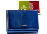 Peterson | Portafoglio Da Donna Con Protezione Rfid, Con Chiusura A Scatto, Blu, 12,5X9 Cm