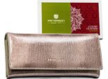 Portafoglio Da Donna Laccato Peterson | Con Scomparto Con Zip, Grigio, 18,5X9 Cm