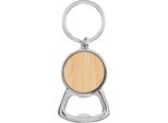 Midocean - Portachiavi In Alluminio Riciclato "Keypop"" Con Apribottiglie In Bambù MO579 (Taglia Unica) (Legno)"
