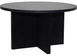 Tavolino Da Caffè Rotondo Scandinavo Da 80 Cm Con Effetto Legno Nero - Oviala Cassidy
