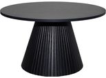 Tavolino Da Caffè Rotondo Moderno Da 80 Cm Con Effetto Legno Nero - Oviala Lesly