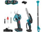 Motosega Elettrica, Motore Brushless, Barra Regolabile, 2 Batterie