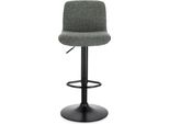 Set Di 2 Sgabelli Da Bar Rafael 46 X 107 X 41 Cm Acciaio Poliestere Grigio/Verde Nero