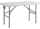 Milanihome.It - Tavolo Catering Pieghevole Rettangolare In Metallo E Abs Bianco 120X60 Per Ristorante Matrimoniodi Colorebianco