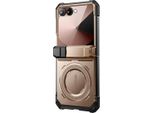 Supcase, Custodia Unicorn Beetle Grip Per Galaxy Z Flip7 Con Cavalletto, Oro