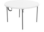 Tavolo Pieghevole In Plastica Lifetime Tavolo Pieghevole Rotondo Bianco Ø 122X74 Cm
