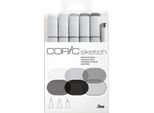 Copic 21075681 Marcatore Copic Per Schizzi, Set Da 6 "Schizzi Di Grigio"""