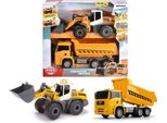 Dickie 3726008 - 2 Veicoli Giocattolo, Pala Escavatore Camion Ribaltabile 30 Cm E 28 Cm Con Luci E Suoni