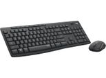 Logitech MK295 Tastiera Combinata Wireless Silenziosa Mouse Incluso Usb Qwerty Us International Graphite
