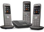 Schwarzes trio dect-schnurlostelefon mit anrufbeantworter Gigaset GIGACL660ATRIO