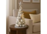 Albero Decorativo HWC-O91, Albero Di Natale Decorazione Di Natale Albero Di Natale Da Decorare, Metallo 60Cm ~ Color Argento