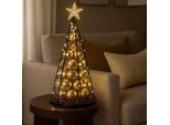 Albero Decorativo HWC-O91, Albero Di Natale Ornamentale Albero Di Natale Decorazione Albero Di Natale Da Decorare, Metallo 60Cm ~ Nero
