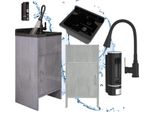 Lavello Granitan | Loma - Nero - Pratico Ed Elegante - Con Rubinetto E Dispenser Di Sapone