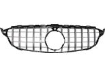 Griglia Radiatore Per Mercedes C W205 S205 C205 14-18 GT-R Panamericana Look Nero Cromo