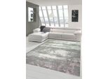 Tappeto In Lana Tappeto Di Design Astratto In Fibre Naturali In Grigio Crema Dimensioni - 200 X 290 Cm