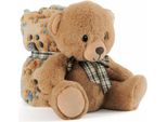 Perletti - Pluszowa Maskotka Teddy Bear Z MięKkim Kocem 22Cm, Oficjalny Produkt