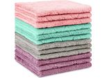 Confezione Da 12 Panni In Microfibra Super Assorbenti - Panno In Microfibra Bifacciale Privo Di Pelucchi, Altamente Assorbente