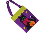 Halloween Tote Bag Nonwoven Tessuto Trick Or Treat Casa Party Decorazione Stoccaggio Prop Borsa (Gatto Nero)