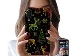Custodia Per Xiaomi Note 7 - Renna, Fiocco Di Neve, Albero Di Natale + Vetro