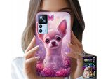 Custodia Per Xiaomi 12T / 12T Pro - Chihuahua Carino Su Sfondo Rosa Con Fiori