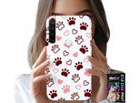 Custodia Per Xiaomi Note 8T - Zampe Di Cane Su Sfondo Bianco, Cane, Gatto, Orsacchiotto