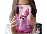 Custodia Per Xiaomi Note 8T - Chihuahua Carino Su Sfondo Rosa Con Fiori