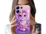 Custodia Per Xiaomi Note 13 Pro 4G - Simpatica Tigre Su Sfondo Rosa + Vetro