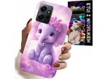 Custodia Per Xiaomi Note 12 4G - Elefante Carino Su Sfondo Rosa Custodia +Folio