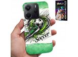 Custodia Per Xiaomi Note 14 4G - Calcio, Custodia Da Calcio + Vetro