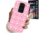 Pouzdro Pro Xiaomi Note 9 - Cuori Check Rosa Custodia + Vetro