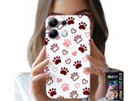 Custodia Per Xiaomi Note 13 5G - Zampe Di Cane Su Sfondo Bianco, Cane, Gatto, Orsacchiotto