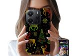 Custodia Per Xiaomi Note 14 4G - Renna, Fiocco Di Neve, Albero Di Natale + Vetro